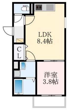 北野田駅 徒歩7分 1階の物件間取画像